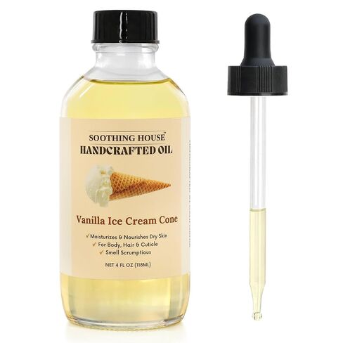 Warm Vanilla Bean Body Oil - Moisturizing Body Oil for Soft, Glowing Skin with Almond & Jojoba Oil (4 fl oz) in Kuwait