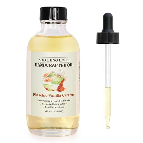 Warm Vanilla Bean Body Oil - Moisturizing Body Oil for Soft, Glowing Skin with Almond & Jojoba Oil (4 fl oz) in Kuwait