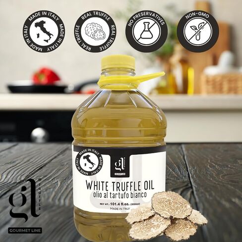 White Truffle Oil Bulk 3 liters (97 fl.oz), Non-GMO, Foodservice Truffle Oil, Made in Italy, GL Truffle Gourmet Line in Saudi Arabia
