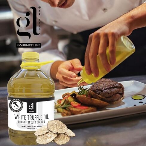 White Truffle Oil Bulk 3 liters (97 fl.oz), Non-GMO, Foodservice Truffle Oil, Made in Italy, GL Truffle Gourmet Line in Saudi Arabia
