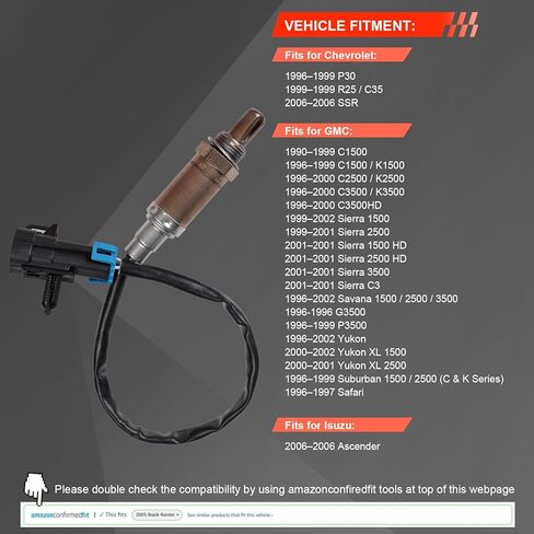 Oxygen Sensor Replacement for 13474, O2 Sensor Upstream or Downstream, Heated 4-Wire, Direct Fit OEM Replacement for Buick Chevy GMC Pontiac Cadillac Cars Trucks Suvs Vans Replaces 19178116, 19178935 in Saudi Arabia