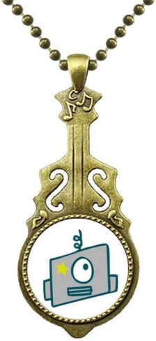 الكون والأجنبي عين واحدة روبوت قلادة العتيقة الغيتار المجوهرات قلادة الموسيقى in Kuwait