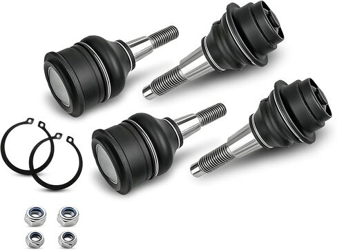 4-Pc Front Upper & Lower Ball Joints Compatible with Chevrolet Silverado GMC Sierra 1500 2014-2018 - Fits Stamped Steel Control Arms ONLY (Check Magnet) - Replaces K500340 K500408 in Saudi Arabia