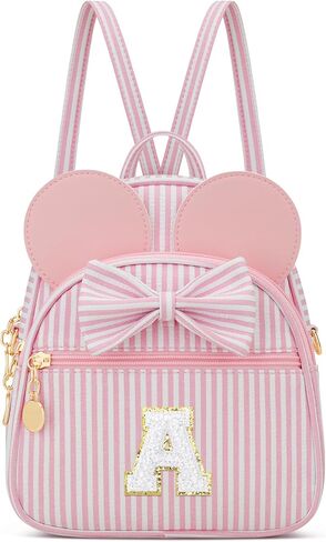Personalized Birthday Gift for Toddler Girls, Small Initial Backpack Purse for Little Girl, Cute Mini Purse for 3-10 Years Old Kids,Pink A in Saudi Arabia