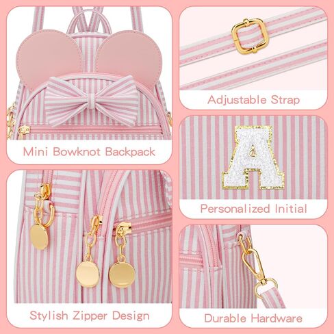 Personalized Birthday Gift for Toddler Girls, Small Initial Backpack Purse for Little Girl, Cute Mini Purse for 3-10 Years Old Kids,Pink A in Saudi Arabia