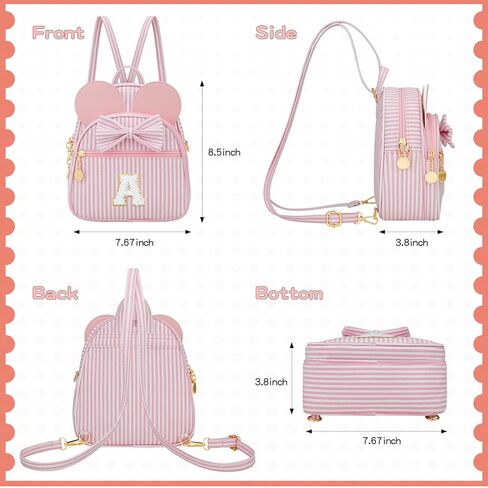 Personalized Birthday Gift for Toddler Girls, Small Initial Backpack Purse for Little Girl, Cute Mini Purse for 3-10 Years Old Kids,Pink A in Saudi Arabia