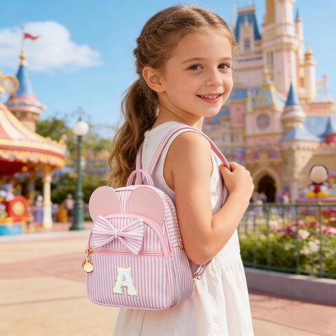 Personalized Birthday Gift for Toddler Girls, Small Initial Backpack Purse for Little Girl, Cute Mini Purse for 3-10 Years Old Kids,Pink A in Saudi Arabia