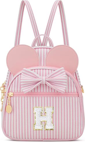 Personalized Birthday Gift for Toddler Girls, Small Initial Backpack Purse for Little Girl, Cute Mini Purse for 3-10 Years Old Kids,Pink A in Saudi Arabia