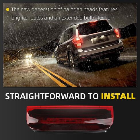 Dasbecan Center High Mount Stop Light Third Brake Lights Assembly Compatible with Ford Transit Connect Custom 2014 2015 2016 2017 2018 2019 2020 Replaces# 923-299 DT1Z13A613A in Saudi Arabia