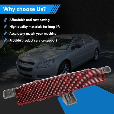 Center High Mount Third Brake Light Stop Lamp Compatible with Chevy Malibu 2008 2009 2010 2011 2012 Red Lens Replace 923-289 15271122 in Saudi Arabia