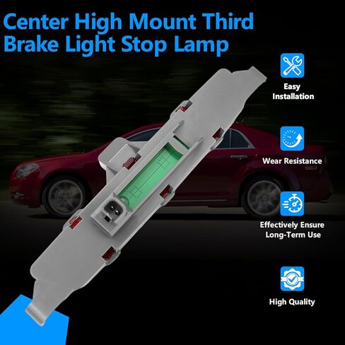 Center High Mount Third Brake Light Stop Lamp Compatible with Chevy Malibu 2008 2009 2010 2011 2012 Red Lens Replace 923-289 15271122 in Saudi Arabia
