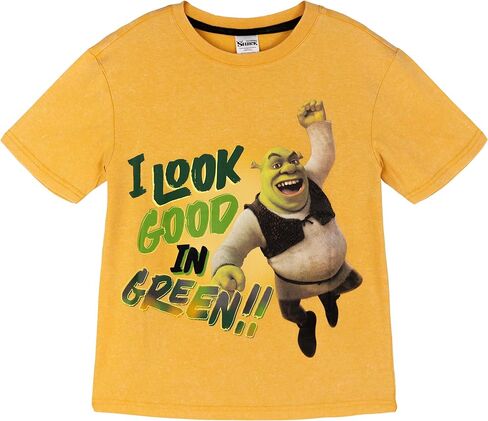 تي شيرت DreamWorks Shrek بأكتاف منسدلة للأطفال والكبار مقاسات (4T - 2XL) in Saudi Arabia