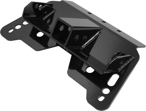 Lower Front Trailer Hitch Compatible with 2010-2023 Polaris Ranger 400/500 / 800 Midsize & 2009-2024 Polaris Ranger 570/700 / 800/900 Full-Size Black Receiver Hitch Steel Powder Coated in Saudi Arabia
