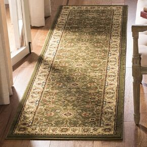 SAFAVIEH Lyndhurst Collection Runner Rug - 2'3" x 10', Sage & Ivory, Traditional Oriental Design, Non-Shedding & Easy Care, Ideal for High Traffic Areas in Living Room, Bedroom (LNH212C) in Saudi Arabia
