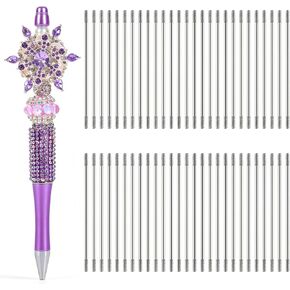 110 Pcs Pen Extenders for Beadable Pens Bulk, Stainless Steel Bead Rod Replacement Bead Pen Rod with Blank Metal Bars for DIY Pens Repair Craft Making Supplies 4.6 inches in Saudi Arabia