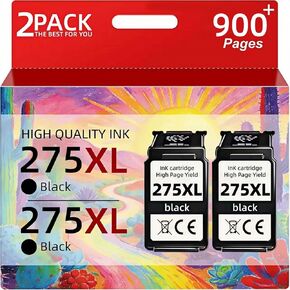 خراطيش حبر سوداء 275XL متوافقة مع خراطيش الحبر PG275 PG275XL المناسبة للطابعة TS3500 TS3520 TS3522 TR4720 TR4700 TR4722 (2 أسود) in Kuwait