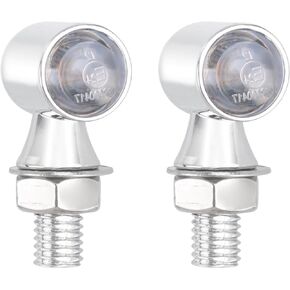 مؤشر إشارات الانعطاف الخلفي LED للدراجات النارية وميض صغير مناسب عالميًا لدراجة Harley Touring Sportster Softail CVO Dyna Road King Glide Fat Boy M8 Thread (قشرة سوداء + عدسات دخان) in Kuwait