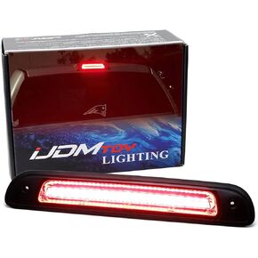 iJDMTOY عدسة حمراء داكنة طراز سيارة السباق ستروب/فلاش LED عالي التركيب للفرامل الثالثة/مجموعة ضوء التخليص متوافقة مع 2000-2006 Toyota Tundra (Gen1) in Kuwait
