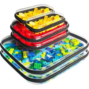 حافظة صلبة شفافة بسحاب من البلاستيك، حقيبة صلبة بسحاب، حقيبة مكياج شفافة للسفر، حقيبة أدوات الزينة لتخزين ألعاب السفر (6 قطع - S*2+M*2+L*2) in Kuwait