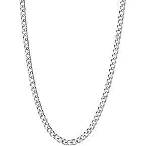 5mm/7mm Silver Cuban Link Chain for Men, Mens Stainless Steel Chain Necklace Jewelry, 18-26 Inches in Kuwait