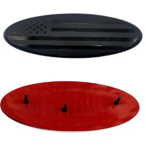 عبوتان متوافقتان مع شعار الباب الخلفي للشبكة الأمامية F150 2004-2014، شعار العلم الأمريكي البيضاوي الأسود مقاس 9 بوصات يناسب حافة 11-14، ومستكشف 11-16، و06-11 رينجر، و07-14 إكسبيديشن in Kuwait