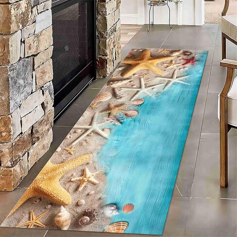 Cute Fish Runner Rug for Hallways 2x6ft Non Slip Kitchen Runner Mat Washable Laundry Rugs with Rubber Backing Carpet Runner for Entryway Room Kitchen Bedroom Bathroom in Saudi Arabia