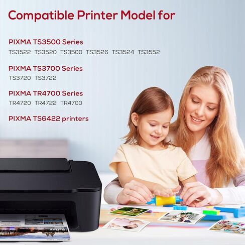 استبدال PG-275XL CL-276XL لخراطيش حبر Canon 275 و276 لحبر Canon 275 و276 275XL 276XL حزمة كومبو متوافقة مع طابعة Canon PIXMA TS3722 TR4720 TR4700 TR4722 TS3522 TS3500 TS3720 in Kuwait