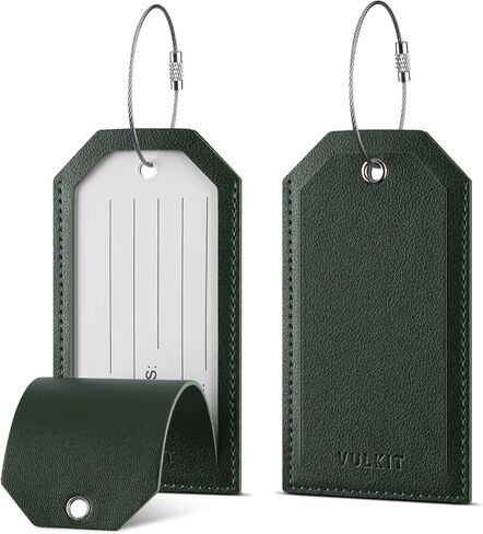 VULKIT Luggage Tags 2 Pack Baggage Tags for Suitcase, Backpacks & Briefcase, Travel Essentials & Cruise Accessories in Saudi Arabia