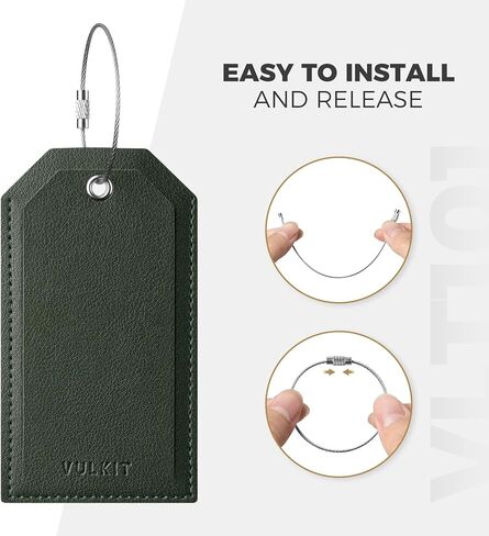 VULKIT Luggage Tags 2 Pack Baggage Tags for Suitcase, Backpacks & Briefcase, Travel Essentials & Cruise Accessories in Saudi Arabia