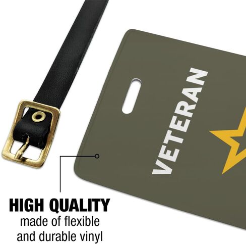 U.S. Army Veteran Logo Luggage ID Tags Suitcase Carry-On Cards - Set of 2 in Saudi Arabia