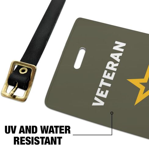 U.S. Army Veteran Logo Luggage ID Tags Suitcase Carry-On Cards - Set of 2 in Saudi Arabia