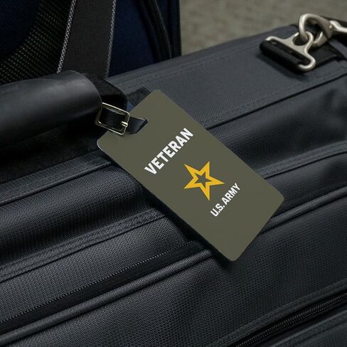 U.S. Army Veteran Logo Luggage ID Tags Suitcase Carry-On Cards - Set of 2 in Saudi Arabia