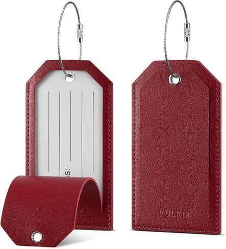 VULKIT Luggage Tags 2 Pack Baggage Tags for Suitcase, Backpacks & Briefcase, Travel Essentials & Cruise Accessories in Saudi Arabia
