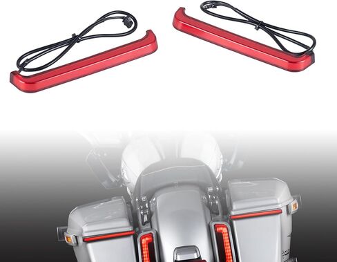 قم بتوصيل وتشغيل مصابيح السرج LED لمصابيح إشارة الانعطاف للفرامل، متوافقة مع Harley Street Glide FLHX، Road Glide FLTRX، CVO FLHXSE، FLTRXSE، FLTRXSTSE 2024-2025، ABS (دخان) in Kuwait