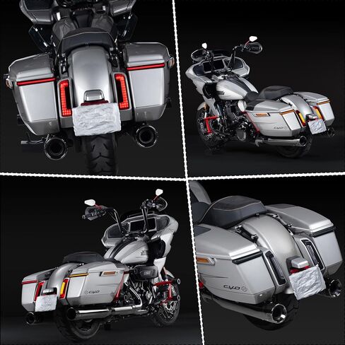 قم بتوصيل وتشغيل مصابيح السرج LED لمصابيح إشارة الانعطاف للفرامل، متوافقة مع Harley Street Glide FLHX، Road Glide FLTRX، CVO FLHXSE، FLTRXSE، FLTRXSTSE 2024-2025، ABS (دخان) in Kuwait