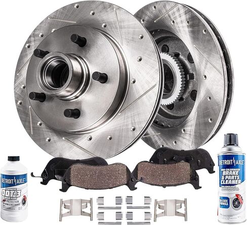 محور ديترويت - مجموعة الفرامل الخلفية لـ 1997 CL، 1991-1997 Honda Accord استبدال 1991 1992 1993 1994 1995 1996 1997 دوارات فرامل قرصية محفورة ومشقوقة وسادات فرامل سيراميك in Saudi Arabia