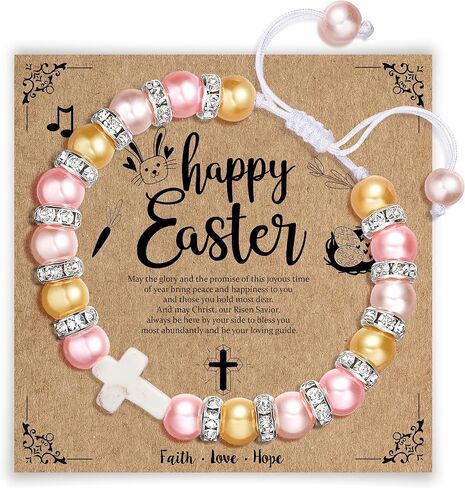 دلاء عيد الفصح المسيحية، سوار ديني لعيد الفصح السعيد، مجوهرات للنساء هدية عيد الفصح المسيحي in Kuwait