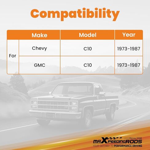 طقم قلاب خلفي maxpeedingrods مقاس 6 بوصات ونوتش C لسيارة Chevy/GMC C10 1973-1987، طقم خفض السقوط in Saudi Arabia