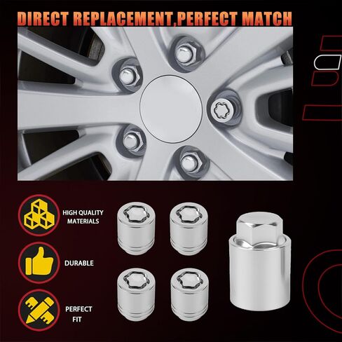 مجموعة قفل العجلة، سبيكة متوافقة مع سيارة سوبارو Ascent BRZ، Crosstrek، Forester، Imrpeza، Legacy، Outback، Sti، Tribeca، WRX استبدال # B321SFL000، B321SFG000 (5 قطع) in Saudi Arabia