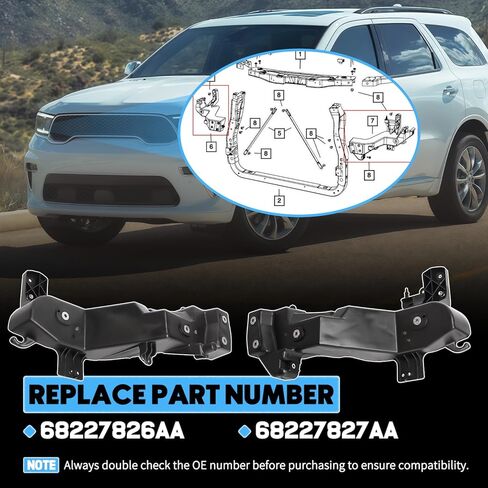 68227827AA زوج دعامة المصباح الأمامي مناسب لـ 2014-2026 دودج دورانجو للمصابيح الأمامية دعم التجنيب تصاعد مجموعة السائق والركاب يستبدل 68227826AA in Kuwait