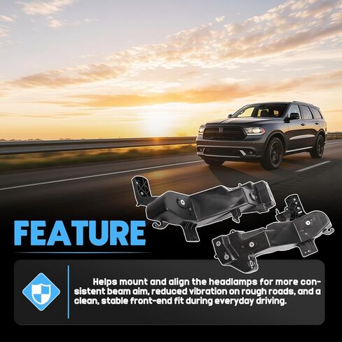 68227827AA زوج دعامة المصباح الأمامي مناسب لـ 2014-2026 دودج دورانجو للمصابيح الأمامية دعم التجنيب تصاعد مجموعة السائق والركاب يستبدل 68227826AA in Kuwait