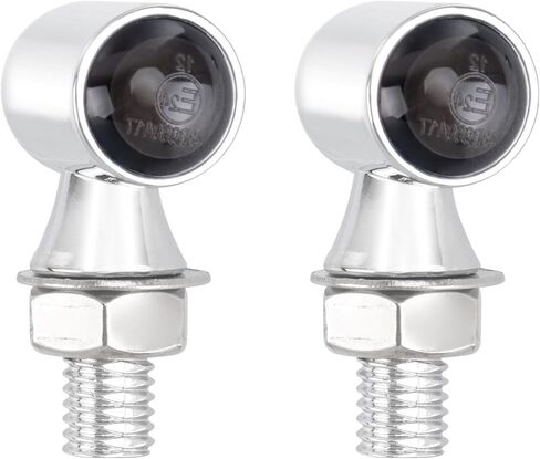 مؤشر إشارات الانعطاف الخلفي LED للدراجات النارية وميض صغير مناسب عالميًا لدراجة Harley Touring Sportster Softail CVO Dyna Road King Glide Fat Boy M8 Thread (قشرة سوداء + عدسات دخان) in Kuwait