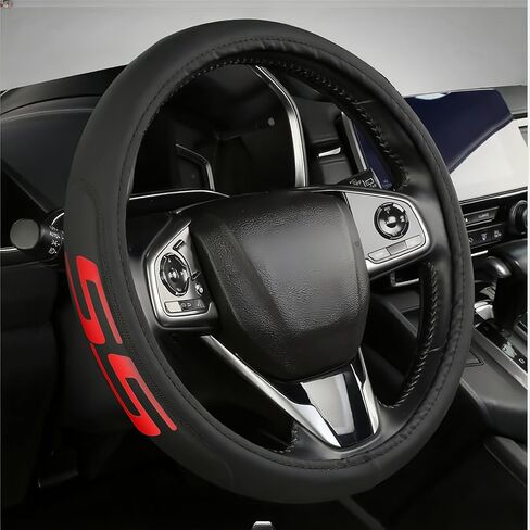 غطاء عجلة القيادة RS مقاس 15 بوصة متوافق مع إكسسوارات داخلية Equinox Malibu Camaro Traverse Blazer Cruze Trailblazer Trax Sonic Spark (أحمر) in Kuwait