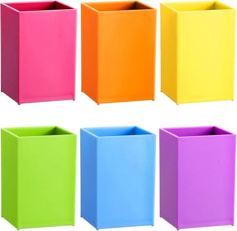 6 Pcs Classroom Magnetic Storage Boxes Magnetic Storage Containers Plastic Dry Erase Marker Holder Plastics Pen Holder for Refrigerator Whiteboard Home Office School Organizer Supply (Colorful) in Saudi Arabia