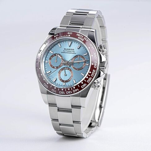 ساعة يد Sugess Chrono Racing 39mm 418-2 S418-2.006.E غطاء خلفي ميكانيكي أوتوماتيكي طاووس 41 جوهرة SL4801 كرونوغراف للرجال Seagull 1963 in Saudi Arabia