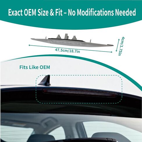 ضوء الفرامل الثالث LED لسيارة Honda CRV CR-V 2012-2016 | استبدال مصباح التوقف العالي المتوافق مع 34270-TFC-H01 34270-T0A-A01 | تصميم مقاوم للماء ومتين (قشرة بيضاء) in Kuwait