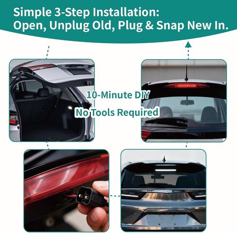 ضوء الفرامل الثالث LED لسيارة Honda CRV CR-V 2012-2016 | استبدال مصباح التوقف العالي المتوافق مع 34270-TFC-H01 34270-T0A-A01 | تصميم مقاوم للماء ومتين (قشرة بيضاء) in Kuwait