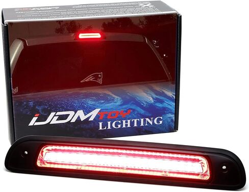 iJDMTOY عدسة حمراء داكنة طراز سيارة السباق ستروب/فلاش LED عالي التركيب للفرامل الثالثة/مجموعة ضوء التخليص متوافقة مع 2000-2006 Toyota Tundra (Gen1) in Kuwait