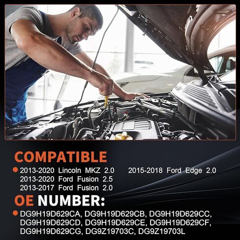 ضاغط مكيف الهواء متوافق مع القابض المتوافق مع Ford Edge Fusion 2.0L 2.5L 2013-2020، لسيارة Lincoln MKZ 2.0L 2013-2020، ضاغط التيار المتردد، يستبدل DG9H19D629CA، DG9Z19703C in Kuwait