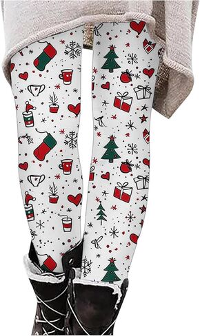 Christmas Boys Girls Printed Leggings High Waist Elastic Pants Lightweight Comfort Casual Trousers Soft Outwear Q-956 in Saudi Arabia